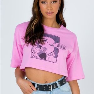 NWOT Princess Polly TWIIN Retrograde O/S Crop Tee